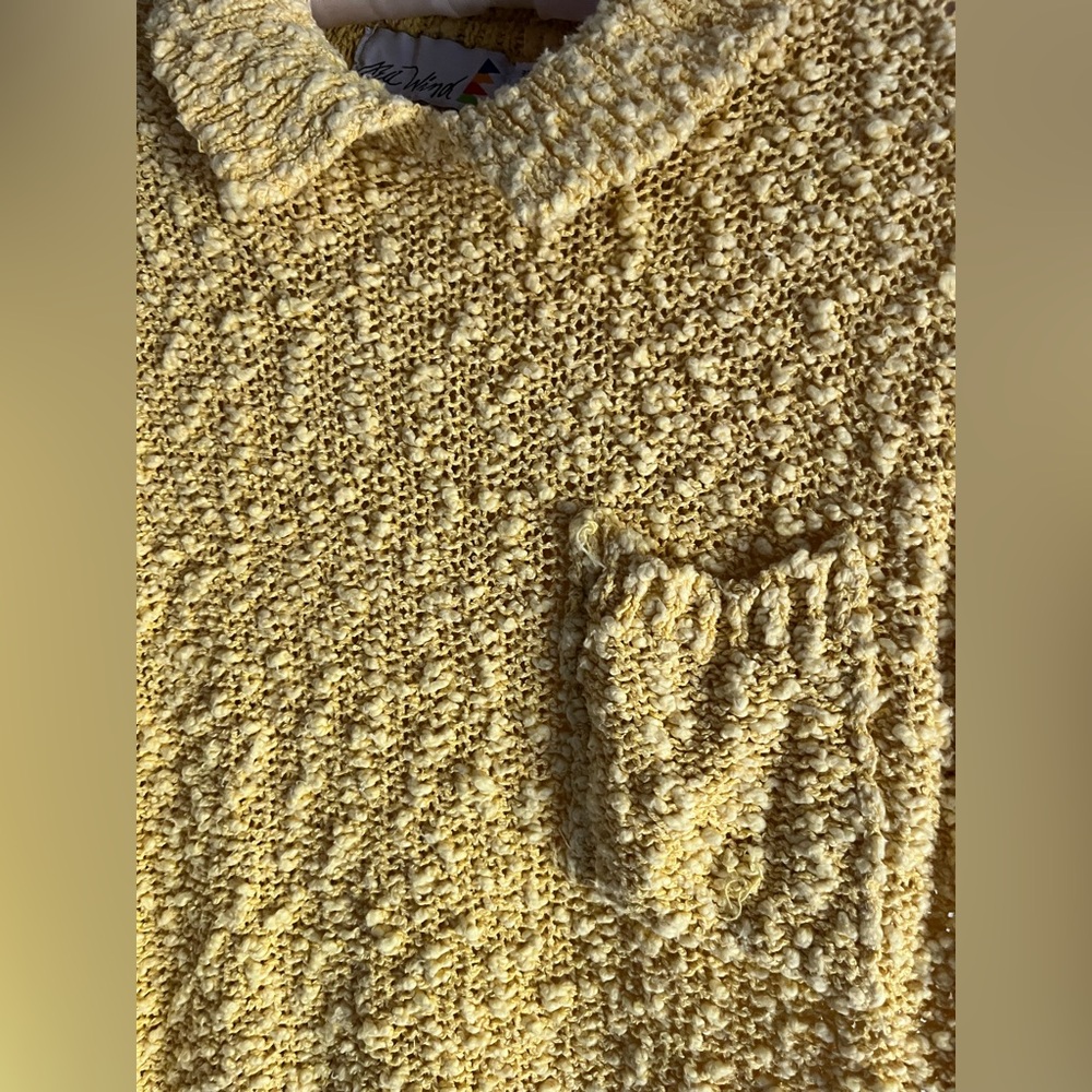 Vintage boucle collared textured silk blend sweater women’s size medium - Picture 6 of 9